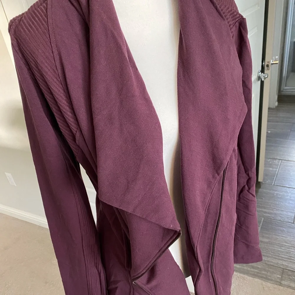 Purple Zip-Front Sweater - Picture 2 of 6